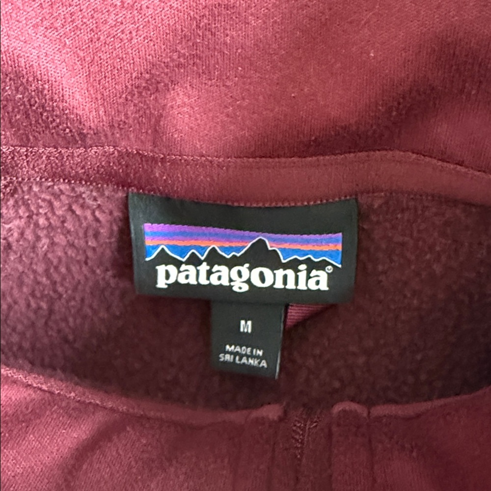 PATAGONIA BETTER SWEATER QUARTER ZIP FLEECE MAROON WOMENS MEDIUM - Picture 4 of 4